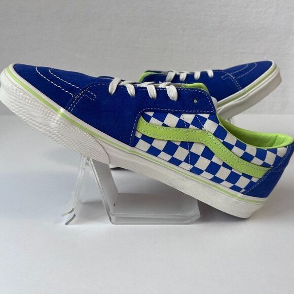 Vans Men's SK8-Low Top Shoes Checkerboard Sneaker Sports Blue Size 11 - Picture 2 of 5